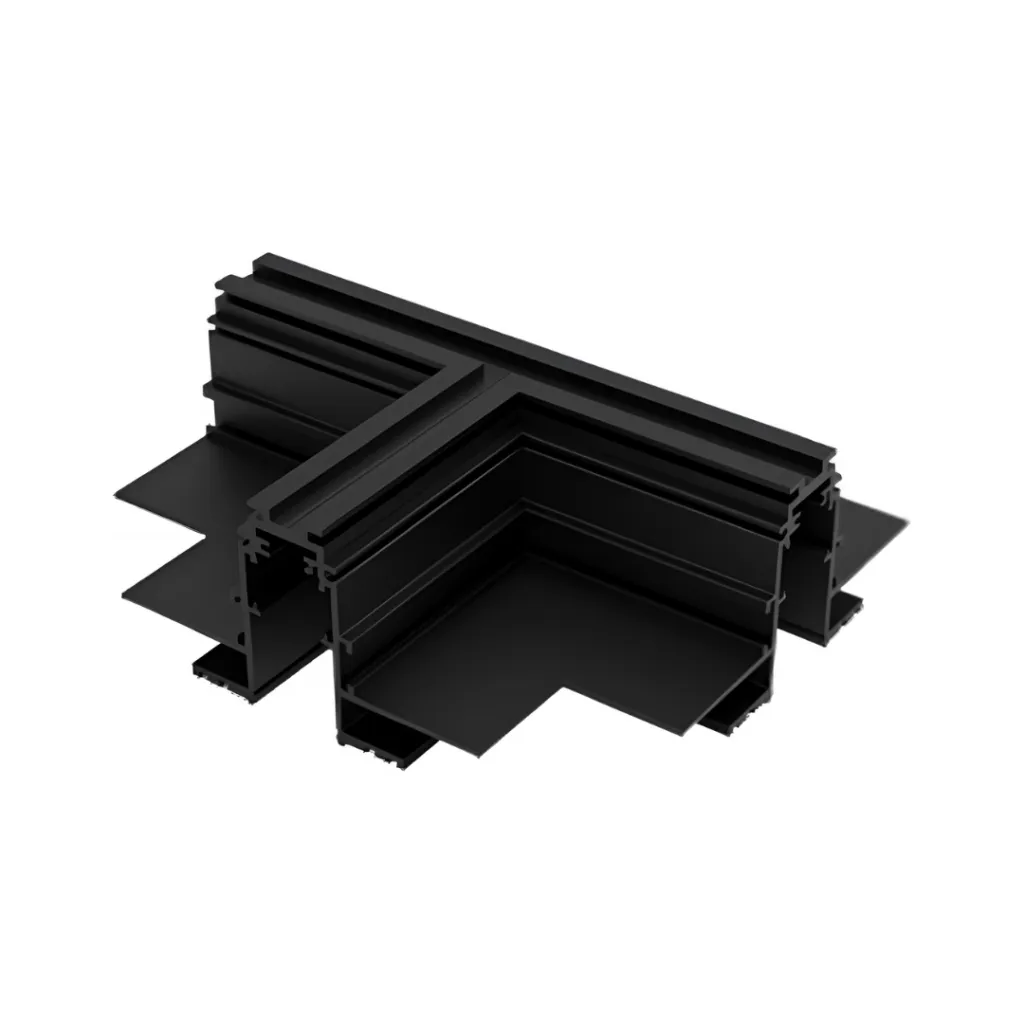 ACCESORIO DE INTERCONEXION DE INCRUSTAR TIPO T PARA 3 LINEAS PARA RIELES MAGNETICOS CONSTRULITA | CONECTOR T (EMPOTRAR)