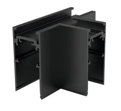 ACCESORIO DE INTERCONEXION DE SOBREPONER / SUSPENDER TIPO T PARA 3 LINEAS PARA RIELES MAGNETICOS CONSTRULITA | CONECTOR T