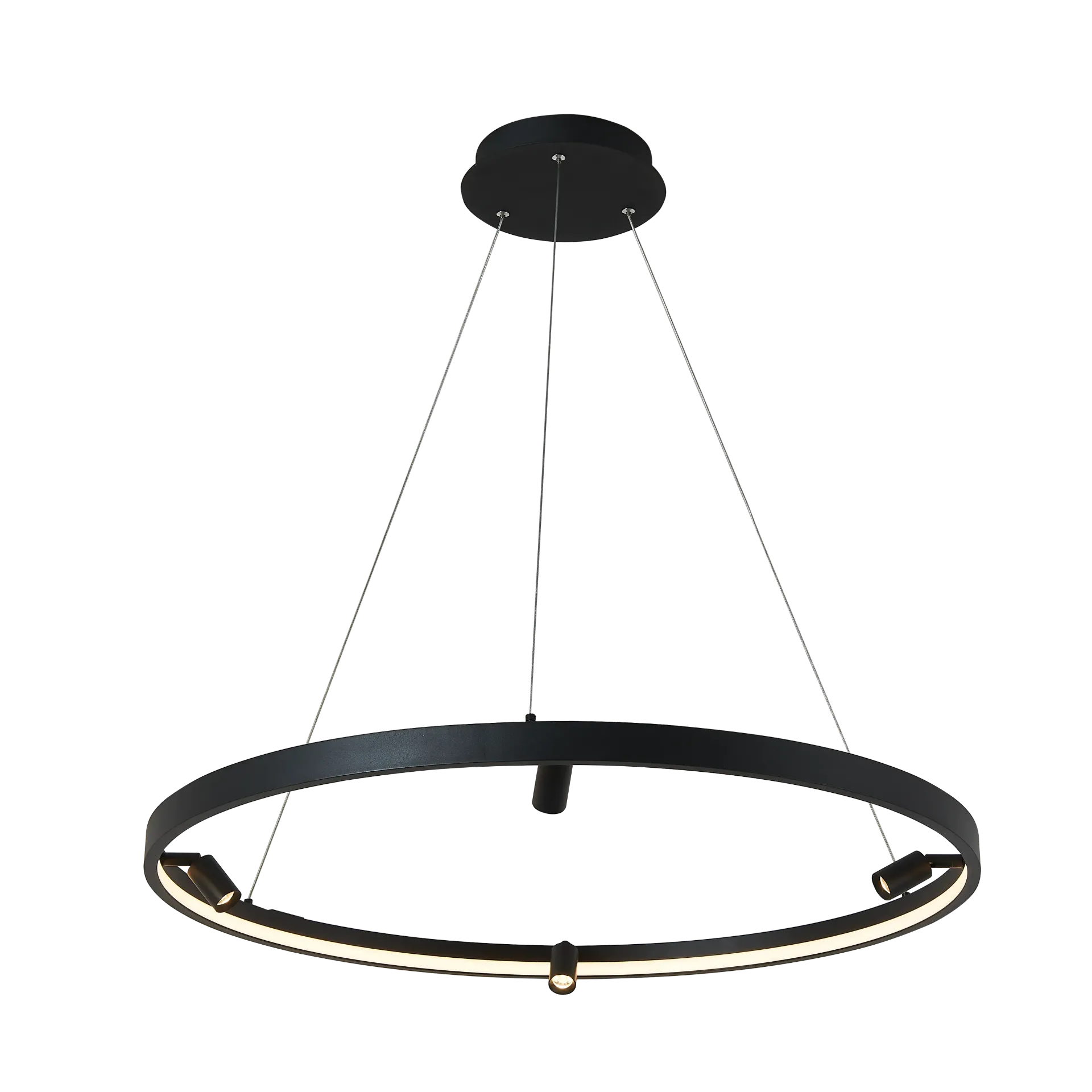 COLGANTE DIMERIZABLE TIPO ARO 80 CMS DIAMETRO LED  42W LUZ CÁLIDA 3000K | CURAZAO PENSIL N