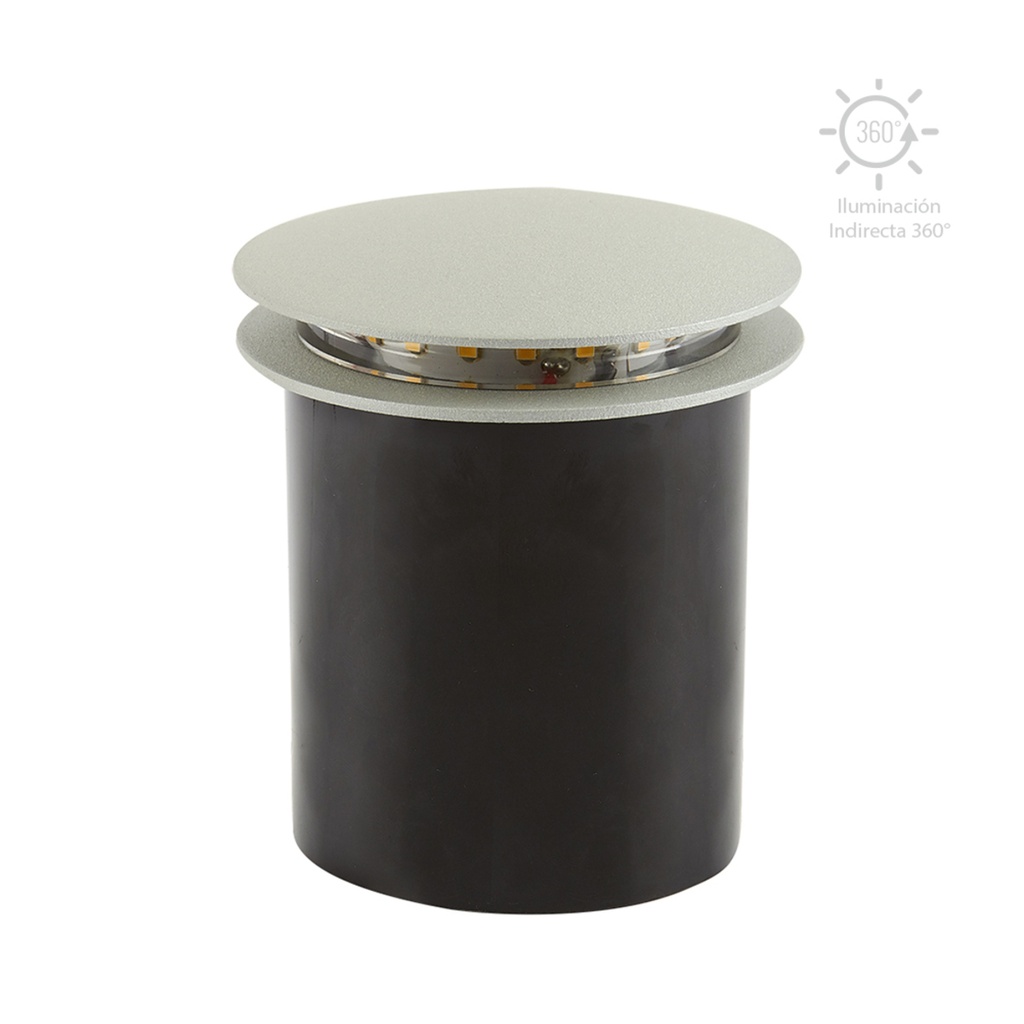 BALA DE PISO EFECTO DE LUZ 360° LED CILINDRICO 1W LUZ CÁLIDA 3000K | CERES