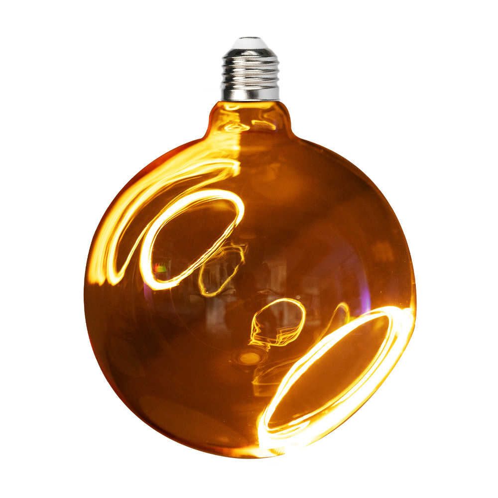 BOMBILLO SEMI CIRCULO VINTAGE DIMERIZABLE LED 6W LUZ ÁMBAR 2200K | BOMBILLO VINTAGE