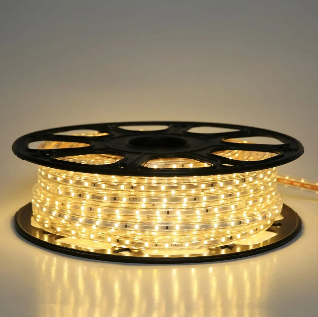 [MLED-3528SMD-127V/BC] MANGUERA SMD DIMERIZABLE 60 LEDS POR METRO 25 MTS 150W / 6W POR METRO LUZ CÁLIDA 3000K |